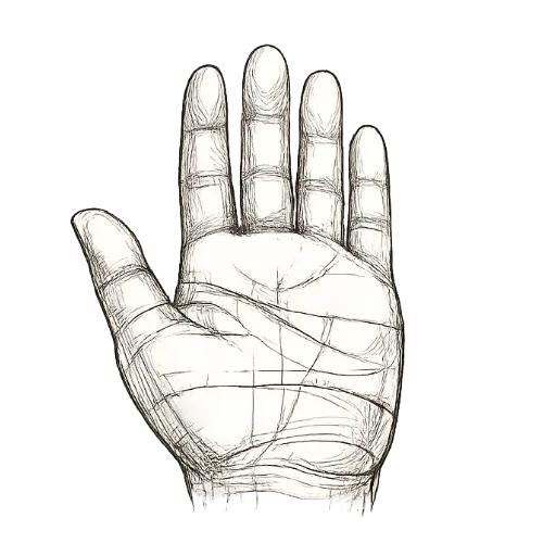 Ilustrație Palmă — citirea încărcăturii emoționale